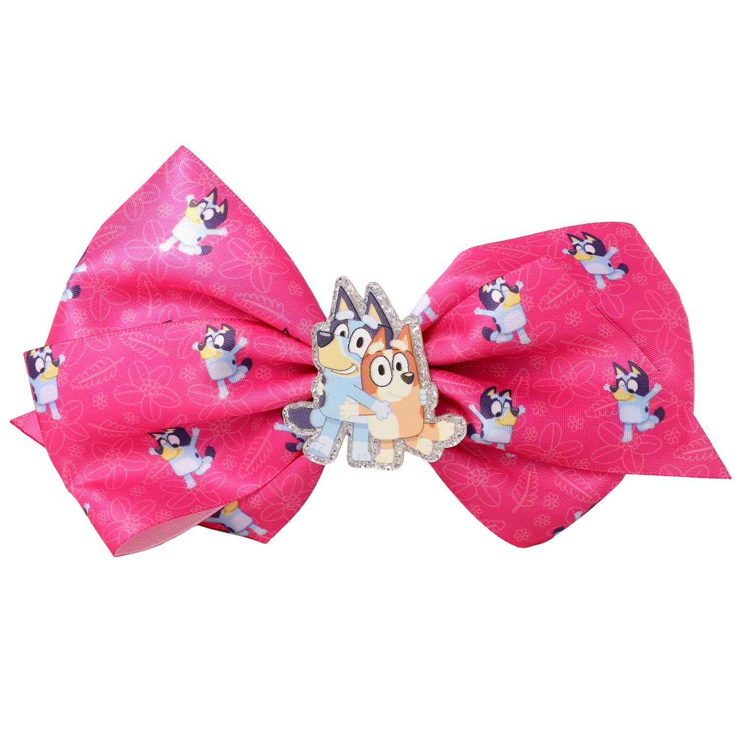 Bingo and Bluey Bow Hair Clip Official License, Pink Bow for Hair