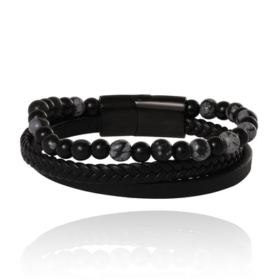 Lucky Brand Braided & Beaded Bracelet - 8.5''