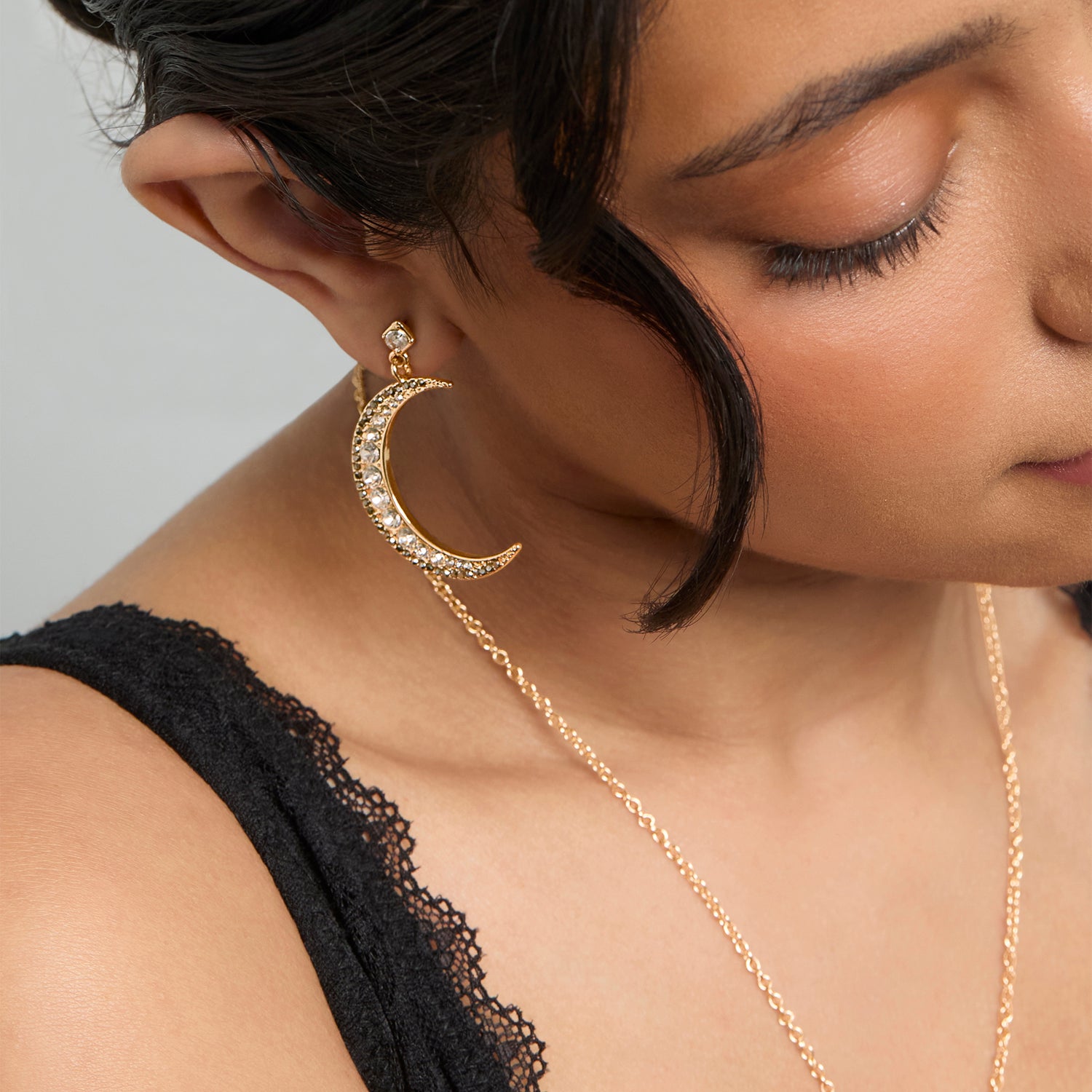 BCBGeneration Mismatch Moon & Star Drop Earring