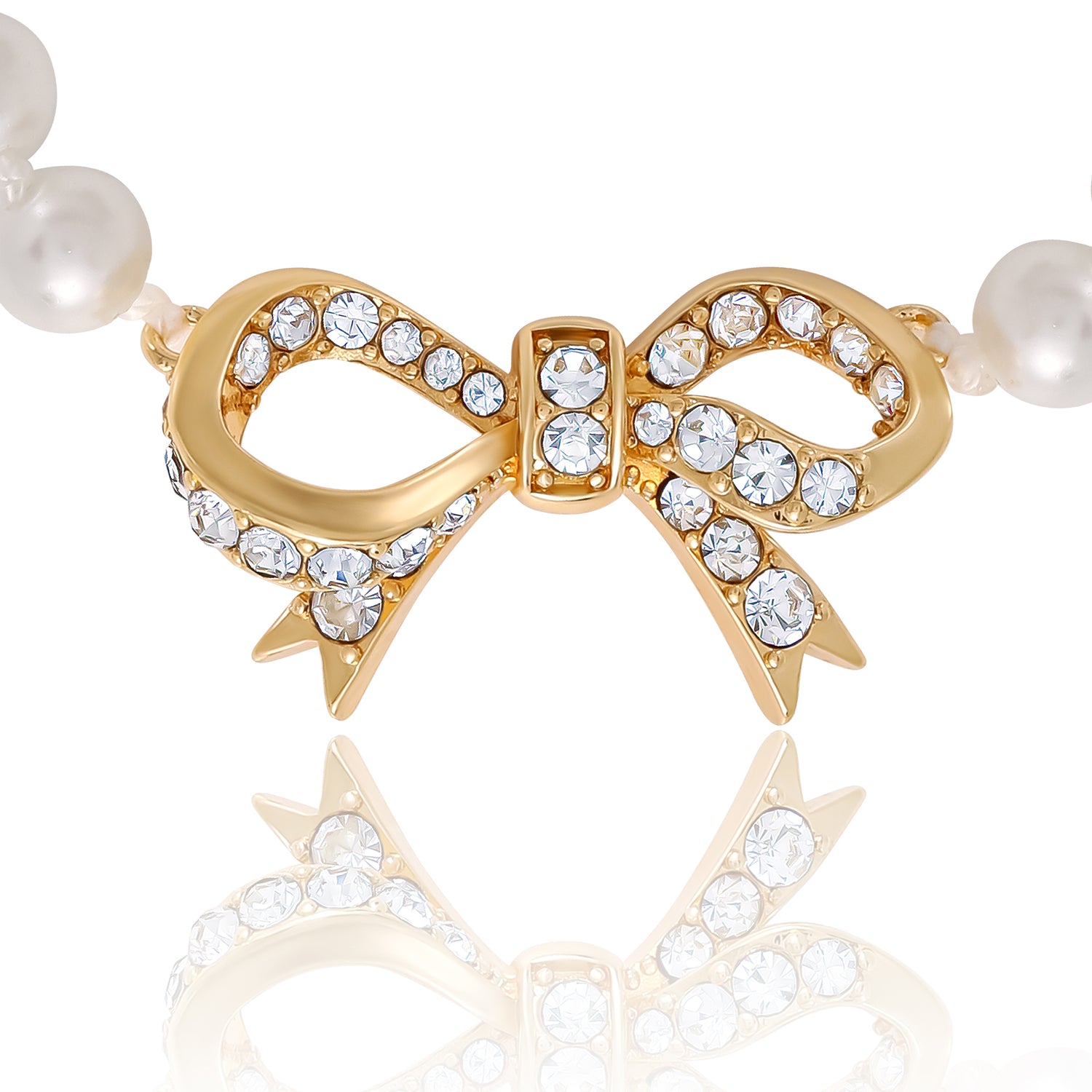 Juicy Couture Pearl Bracelet with Pave Bow