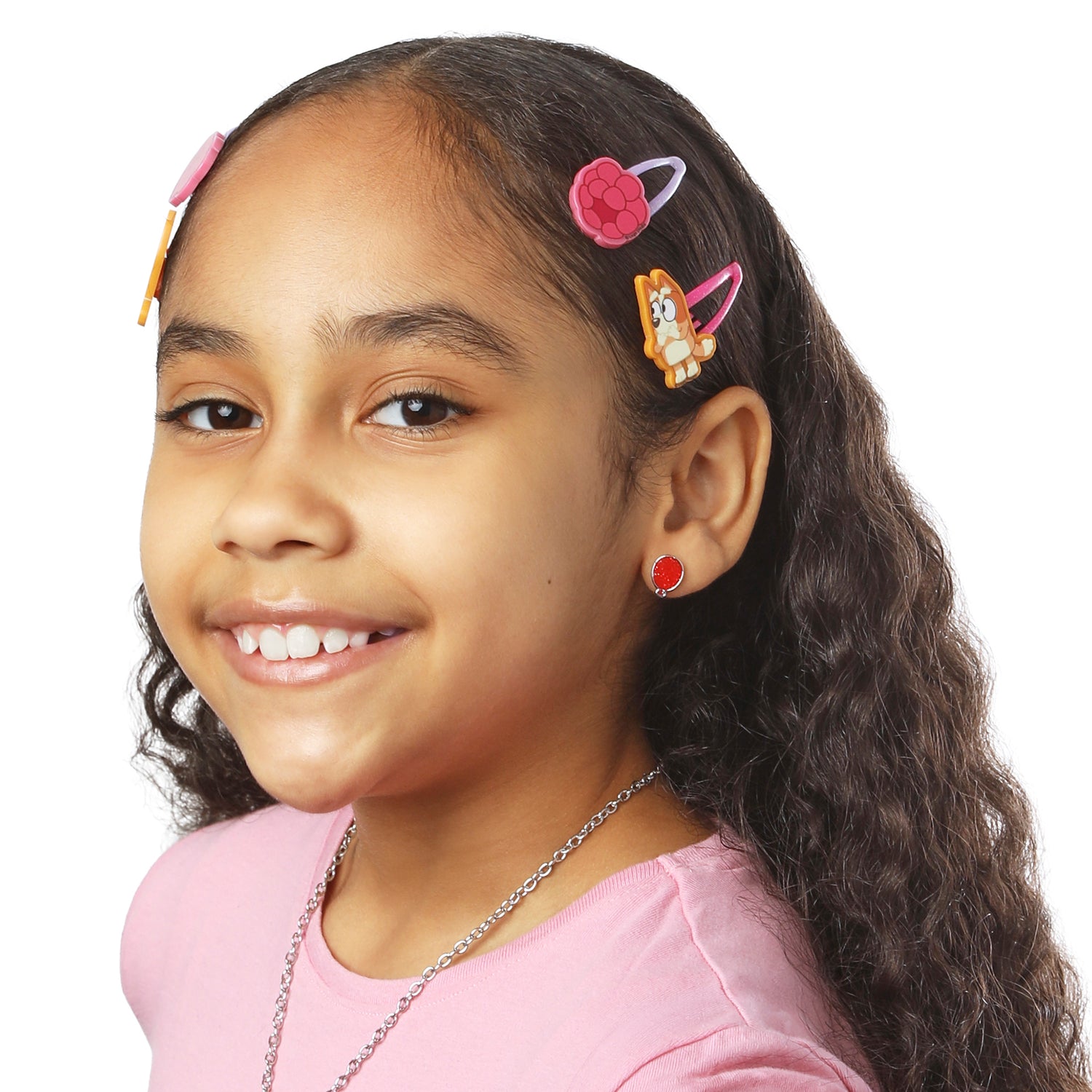 Bluey Hair Clips 8-Piece Set Official License, Snap Back Hair Clip, Bluey Accessories