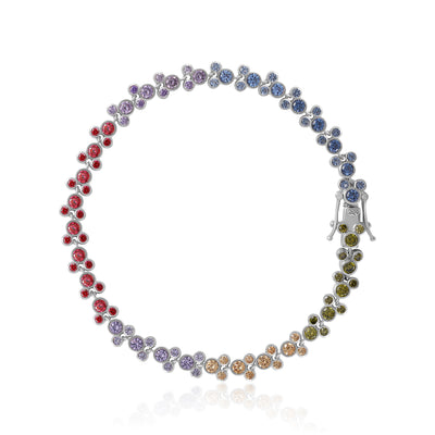 Disney Mickey Mouse Rainbow Crystal Tennis Bracelet