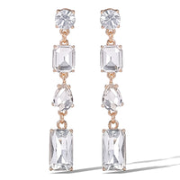 Jessica Simpson Crystal Cascade Statement Earrings