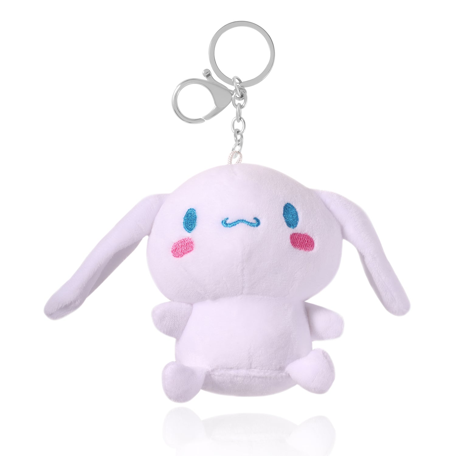 SALLY ROSE Cinnamoroll and Kuromi Plush Keychain Set of 2, Cute Keychains, Purse and Backpack Charms, Sanrio Gifts