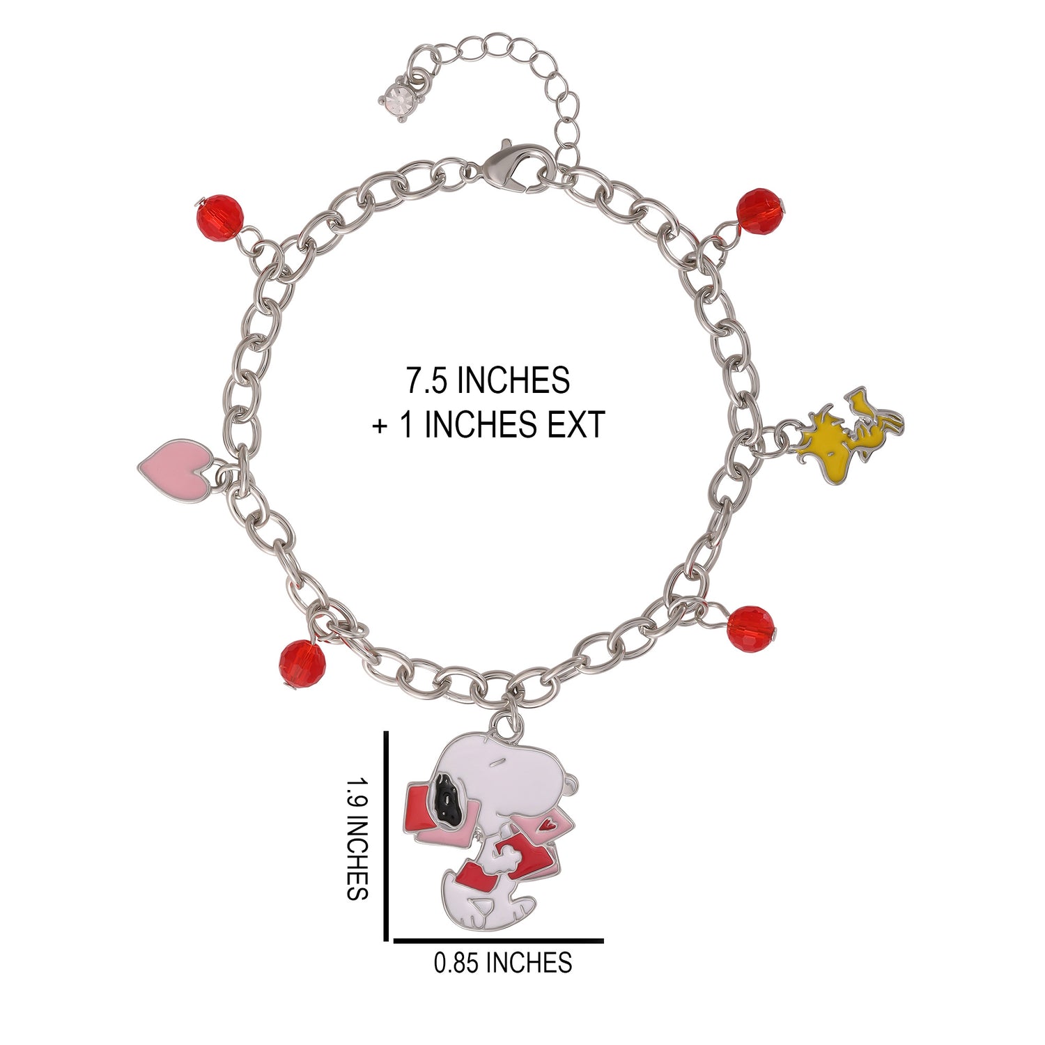 Peanuts Snoopy Heart Letter Bracelet
