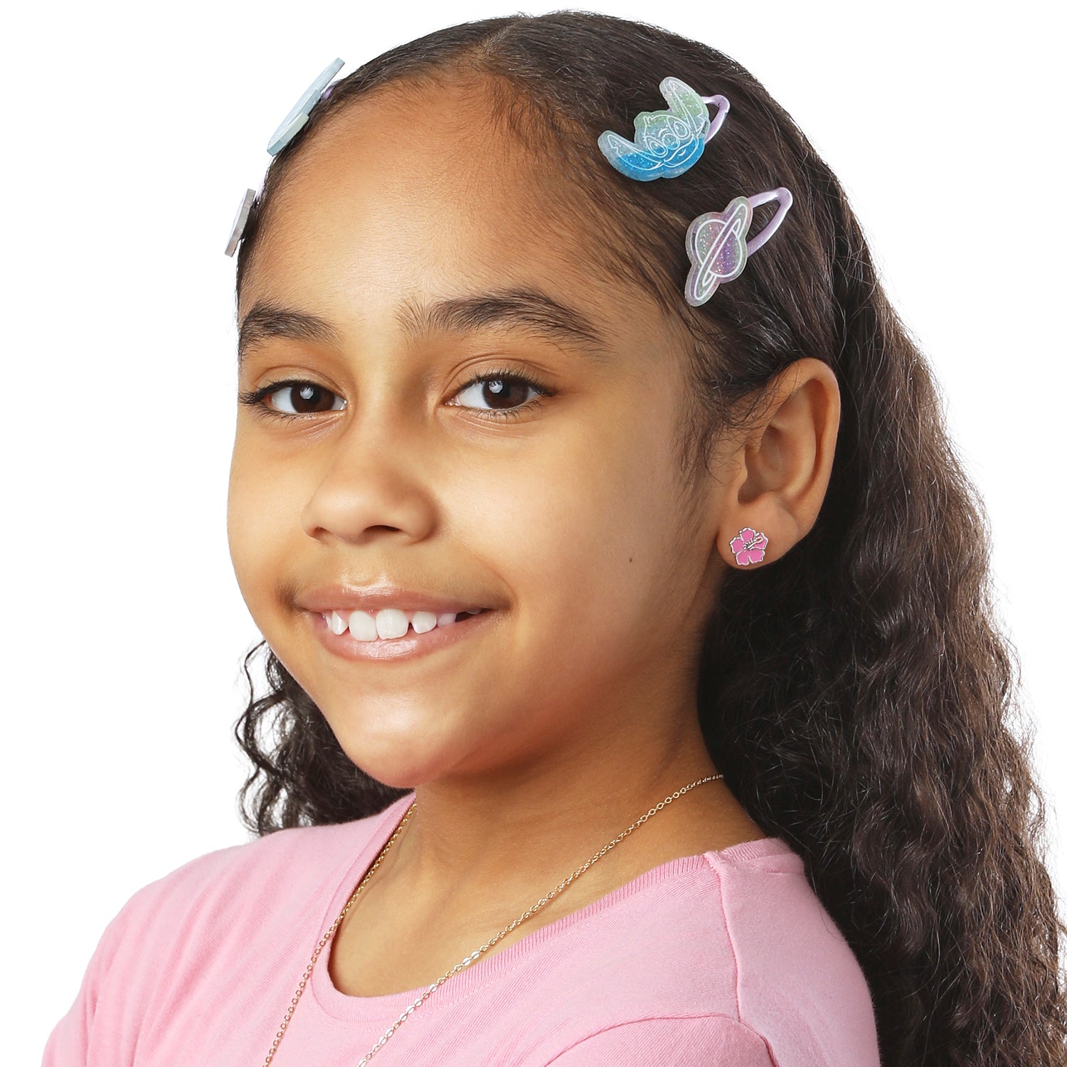 Stitch Hair Clip 8-Piece Set Official License, Snap Back Clips for Hair, Lilo and Stitch Accessories, Small Disney Gifts