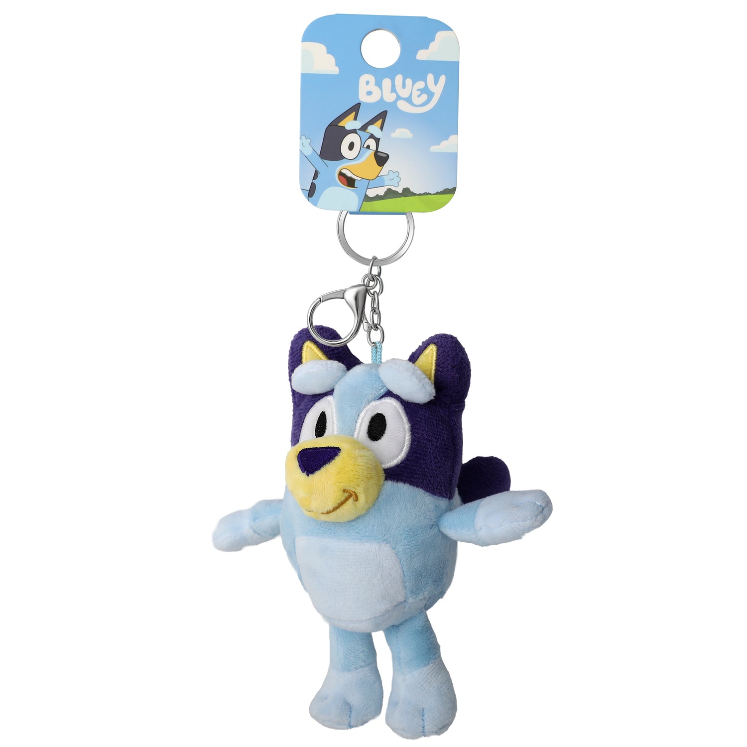 Bluey Plush Bag Charm Keychain, Official License for Backpack