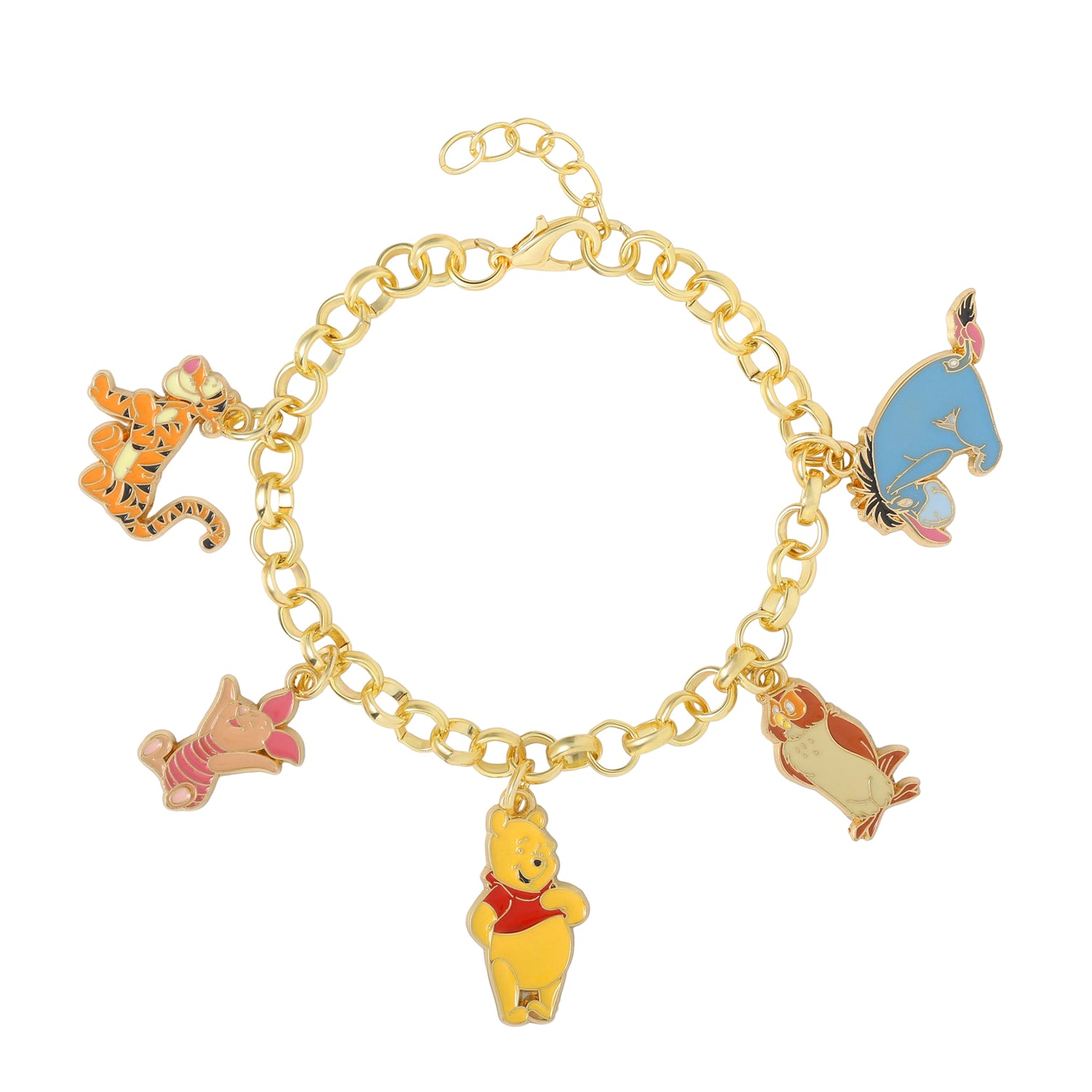 Winnie-the-Pooh Charm Bracelet for Women Official License, 7"+1"
