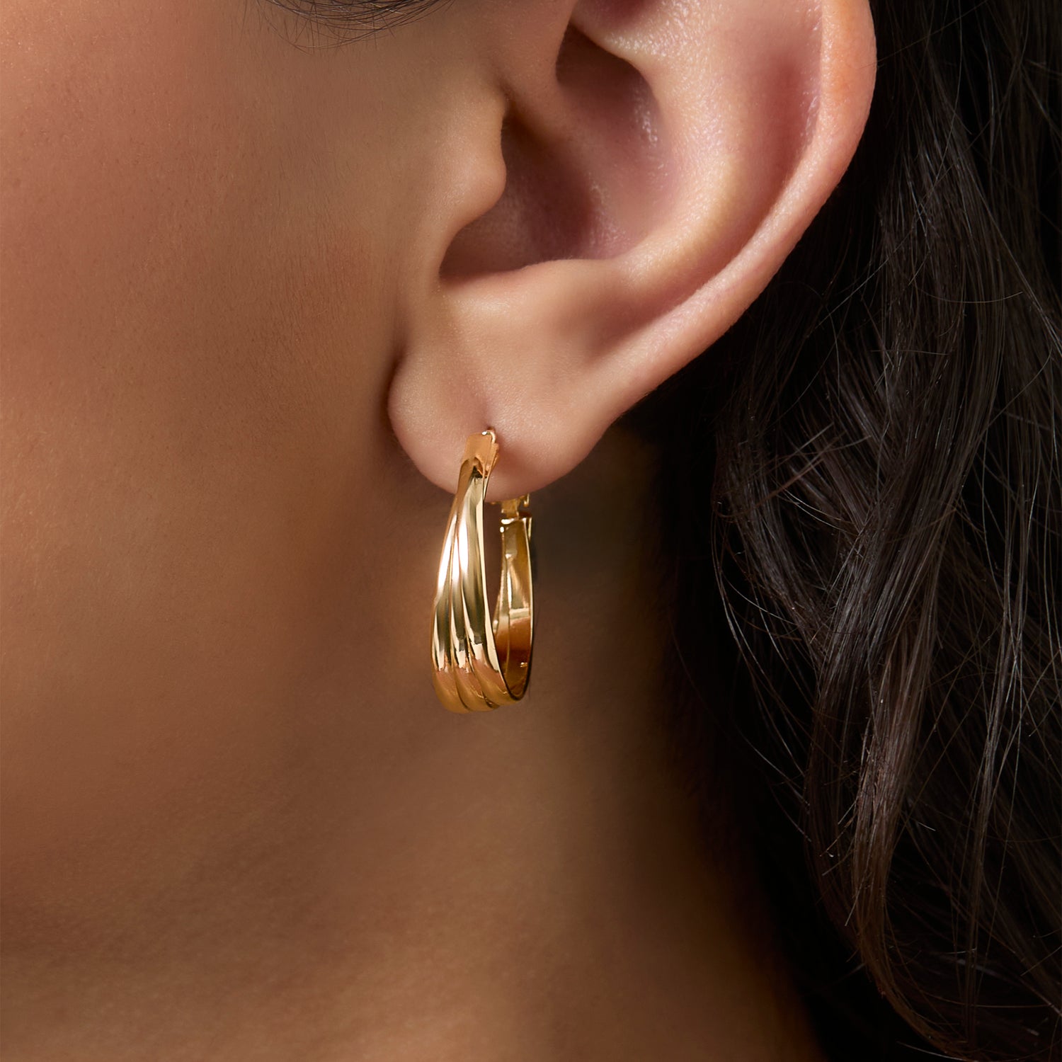 Jessica Simpson Knotted Studs, Drop, and Hoop 3 Pack Earring Set