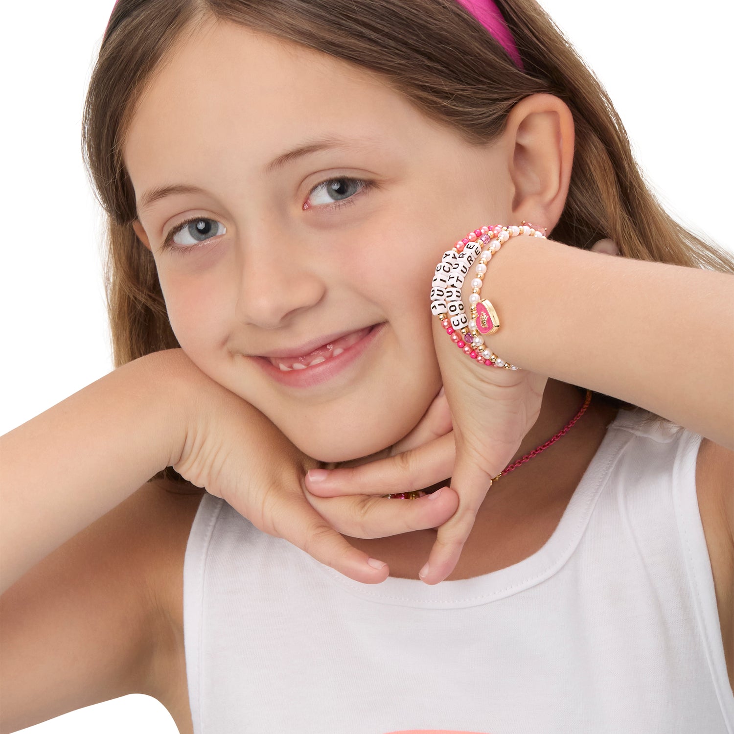 Juicy Couture Kids Choose Juicy Heart Charm 3 Piece Beaded Jewelry