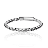 Lucky Brand Men's Silver-Tone Box Chain Bracelet