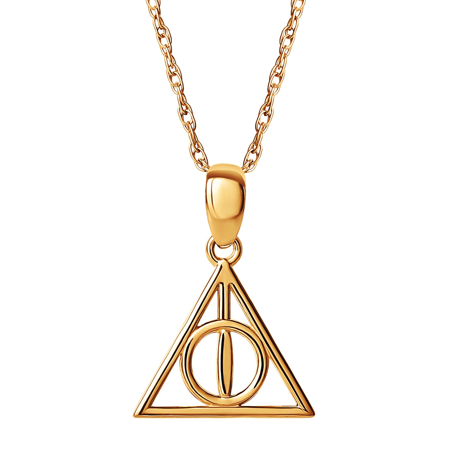 Harry Potter 14k Gold Deathly Hallows Necklace - Sallyrose