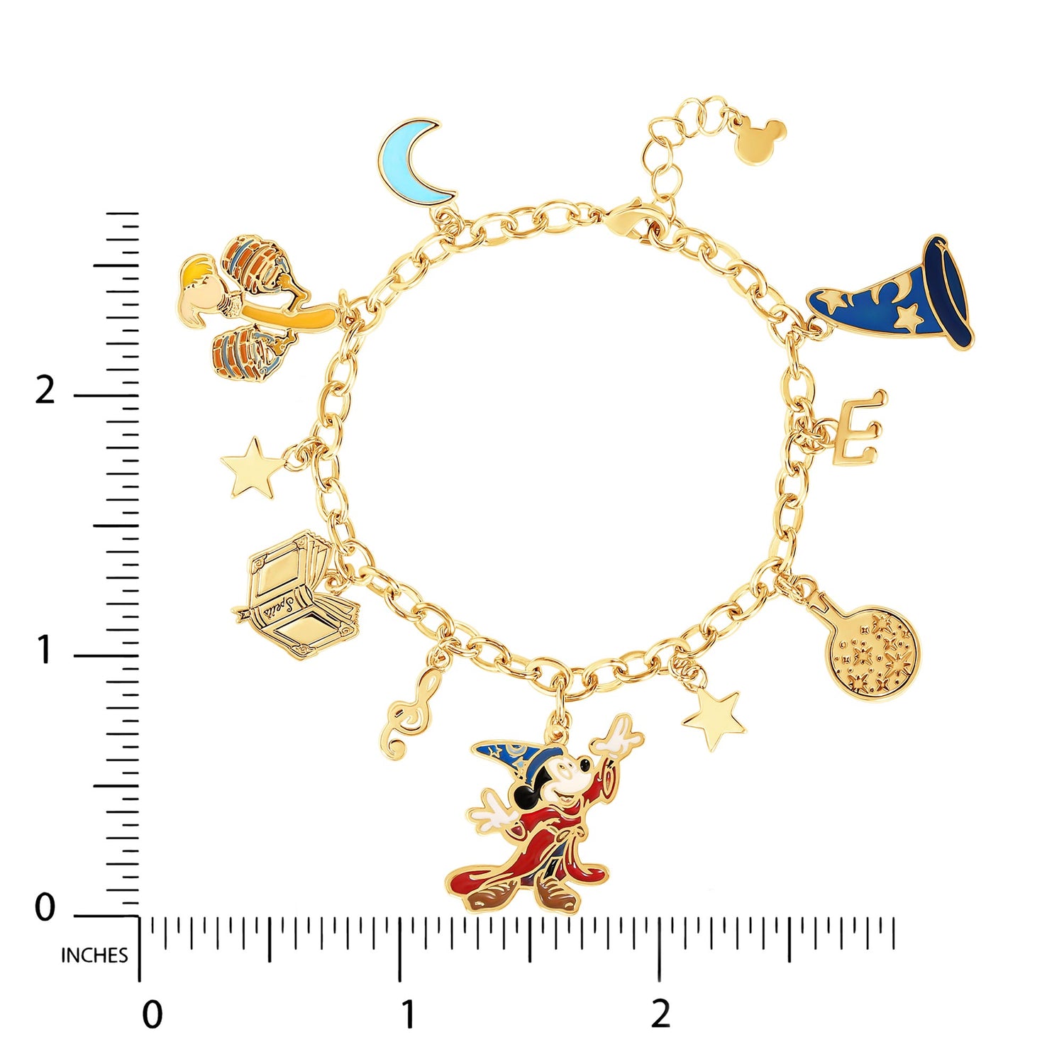 Disney Fantasia Sorcerer Mickey Charm Bracelet 