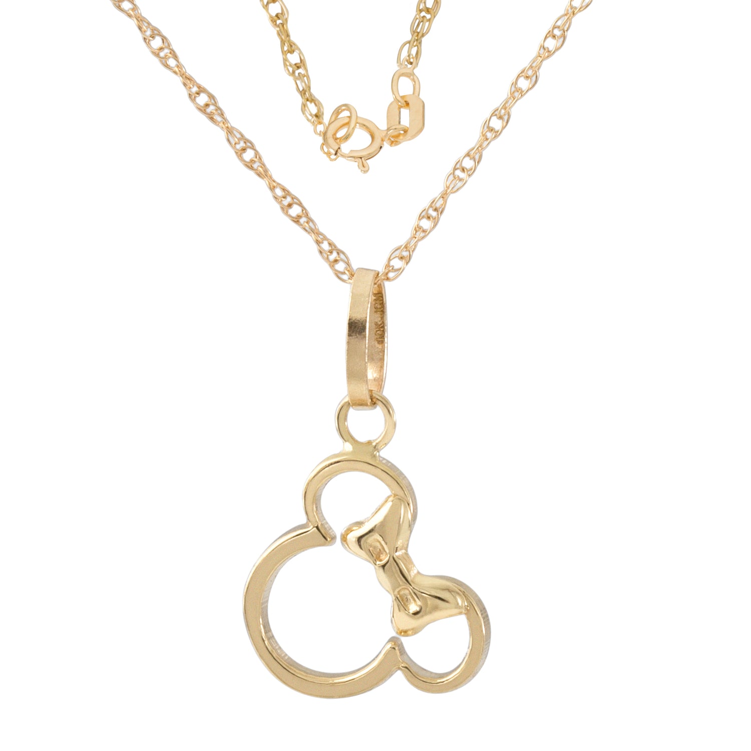 Disney Minnie Mouse Silhouette 14K Gold Pendant Necklace - Sallyrose