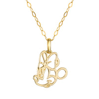 Disney Minnie Mouse Cutout 14K Gold Pendant Necklace - Sallyrose