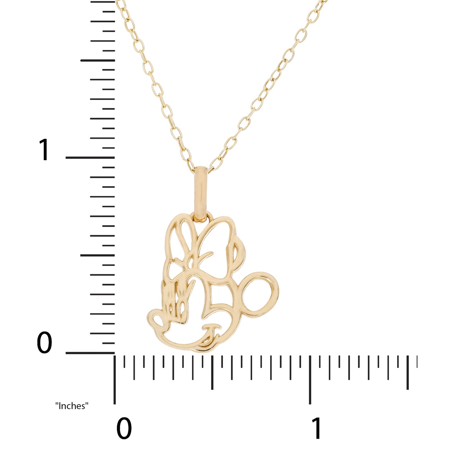Disney Minnie Mouse Cutout 14K Gold Pendant Necklace - Sallyrose