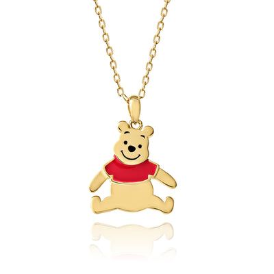 Disney Winnie the Pooh Gold Plated Sterling Silver Necklace