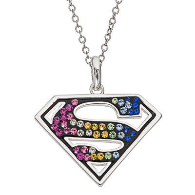 DC Comics Superman Rainbow Logo Necklace - Sallyrose