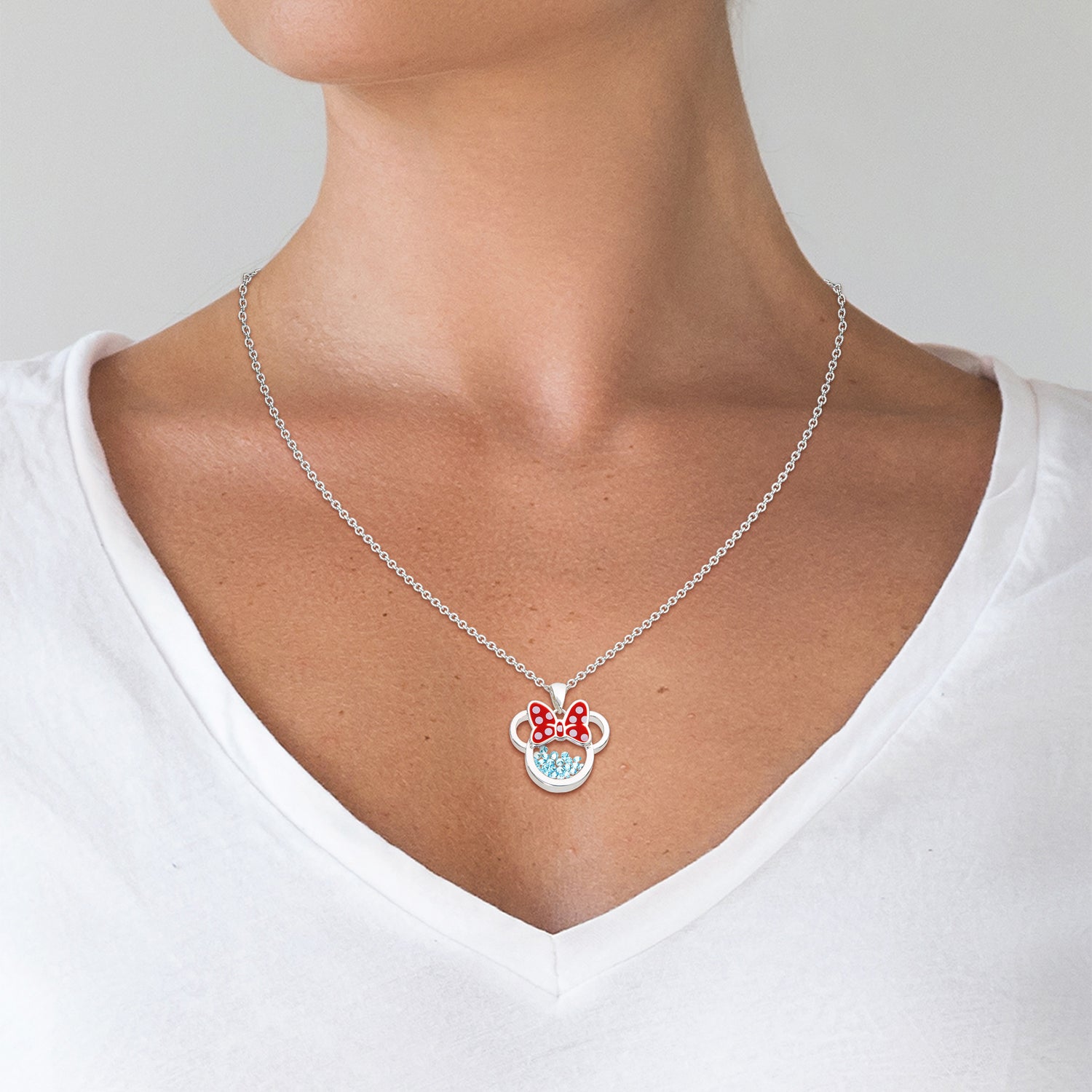 Minnie mouse birthstone on sale necklace