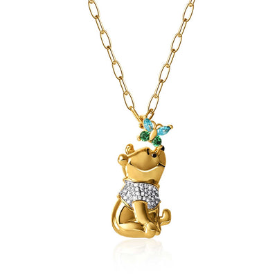 Disney Winnie the Pooh with Butterfly Necklace