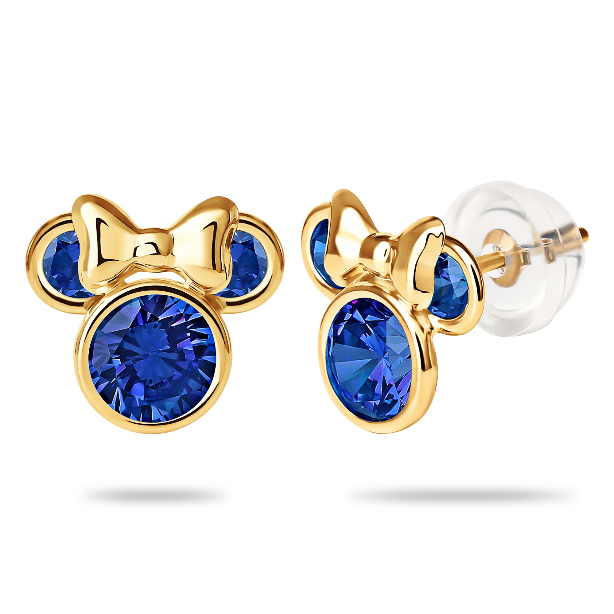 Minnie Mouse Birthstone 10K Gold Stud Earrings - Sallyrose