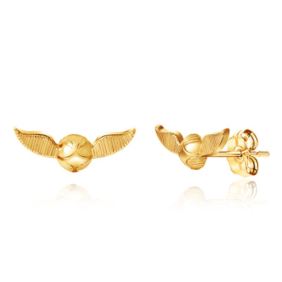 Harry Potter 14k Gold Golden Snitch Stud Earrings