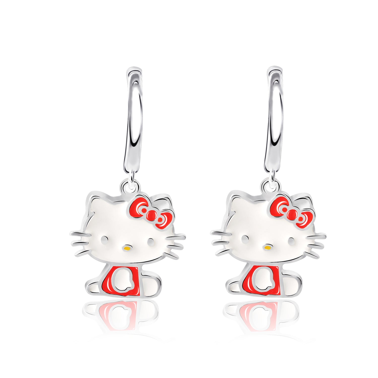 Hello Kitty Silver Dangling Earrings - DECTF00117