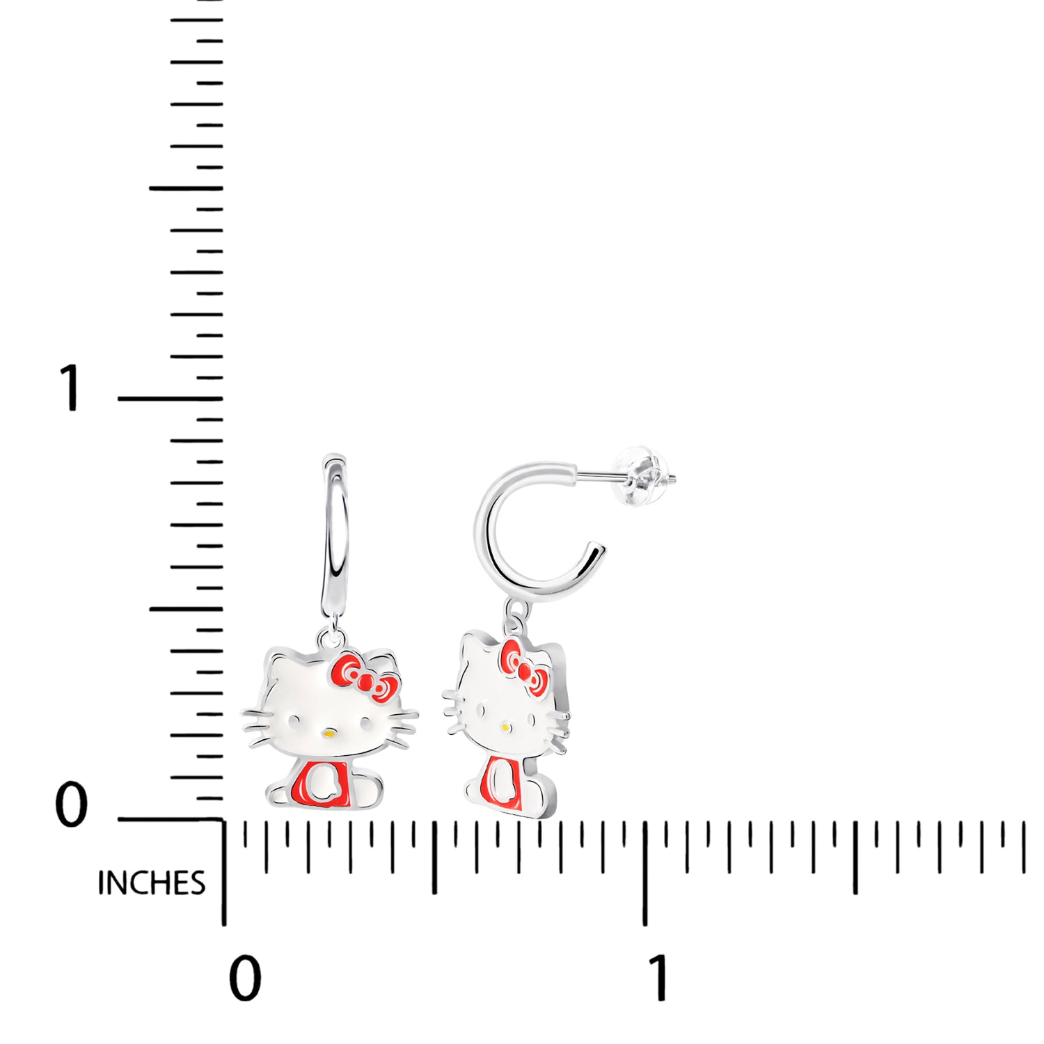 Silver Hello Kitty Cookie Donut Drop Dangle Earrings!! | eBay