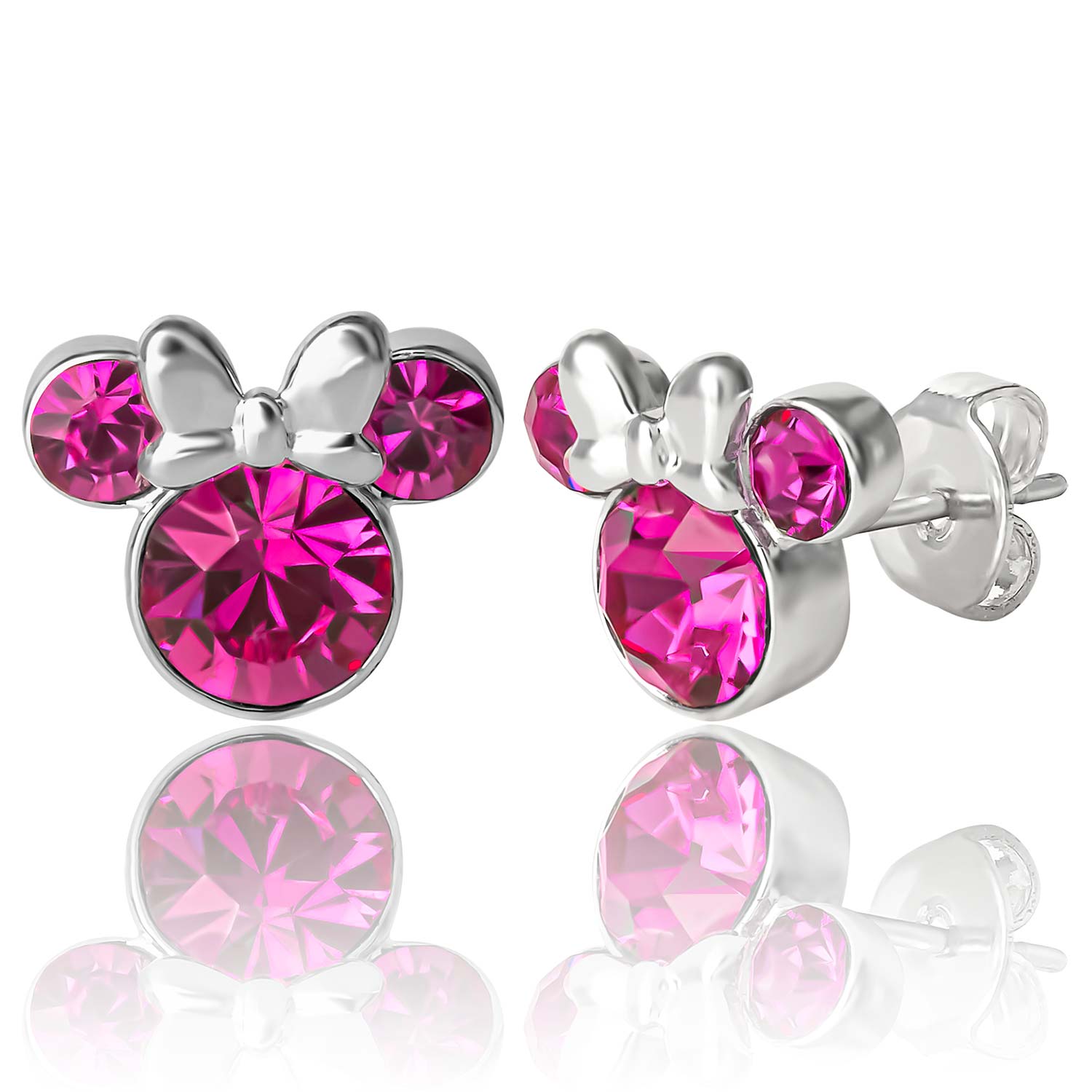 Disney Womens Minnie Mouse shops Birthstone Stud Earrings - Minnie Mouse Earrings - Bi