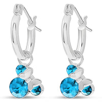 Disney Minnie Mouse Silver flash plated Birthstone Earrings