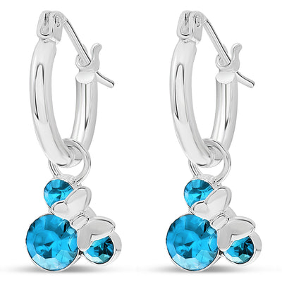 Disney Minnie Mouse Silver flash plated Birthstone Earrings