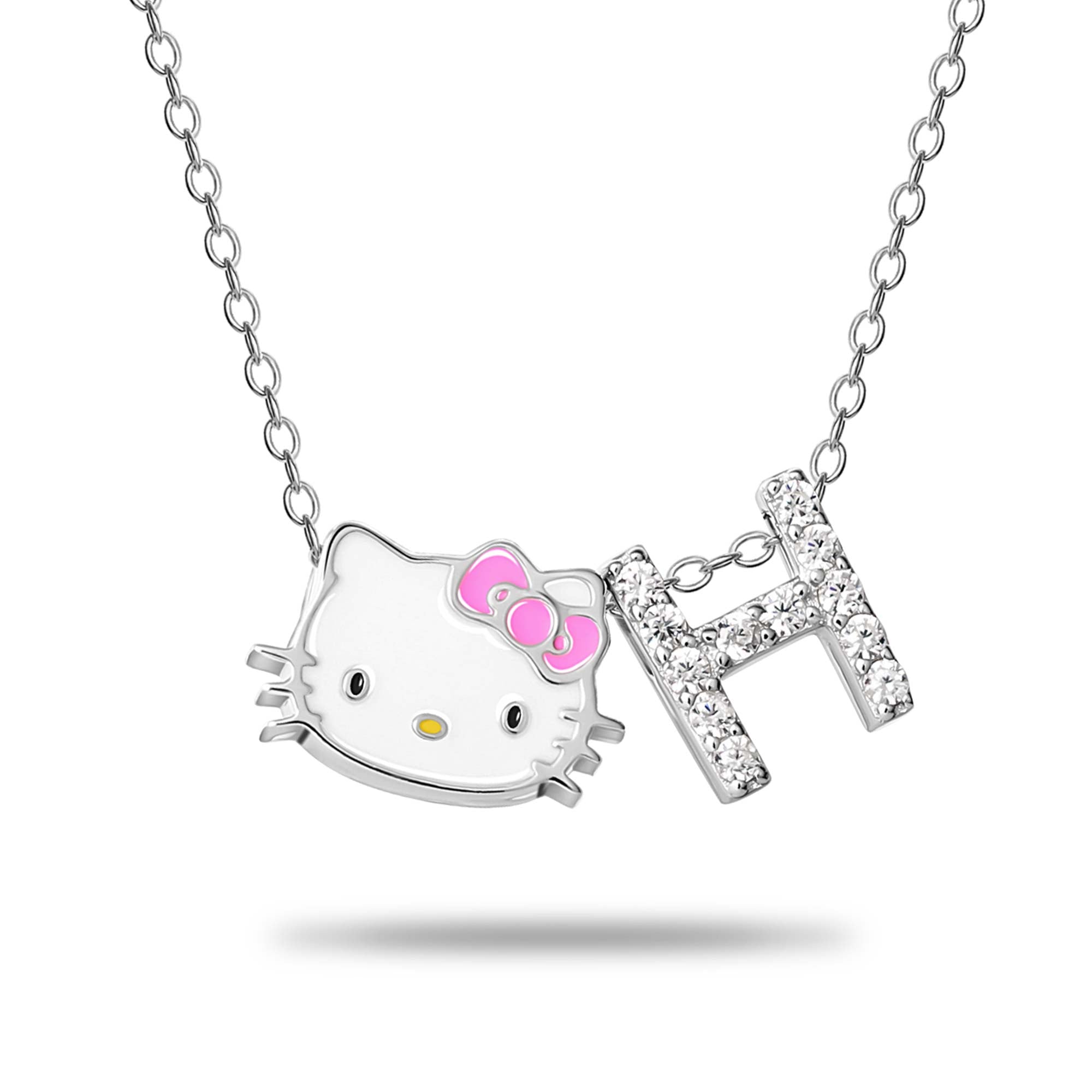Exclusive Hello Kitty Sterling Silver Initial Necklace