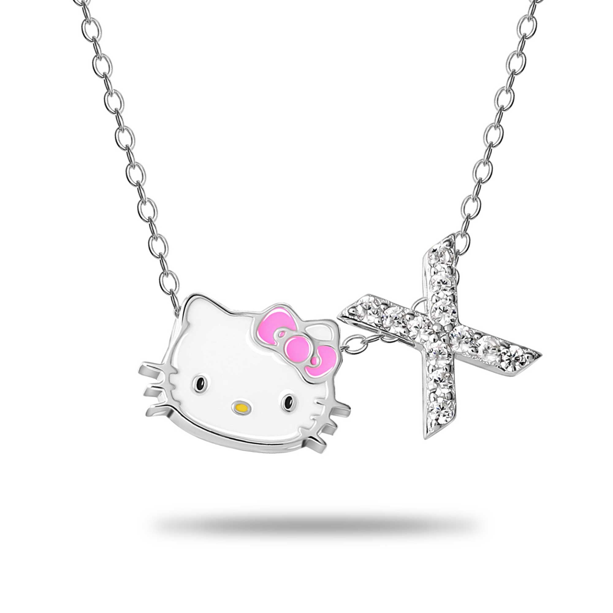 Exclusive Hello Kitty Sterling Silver Initial Necklace