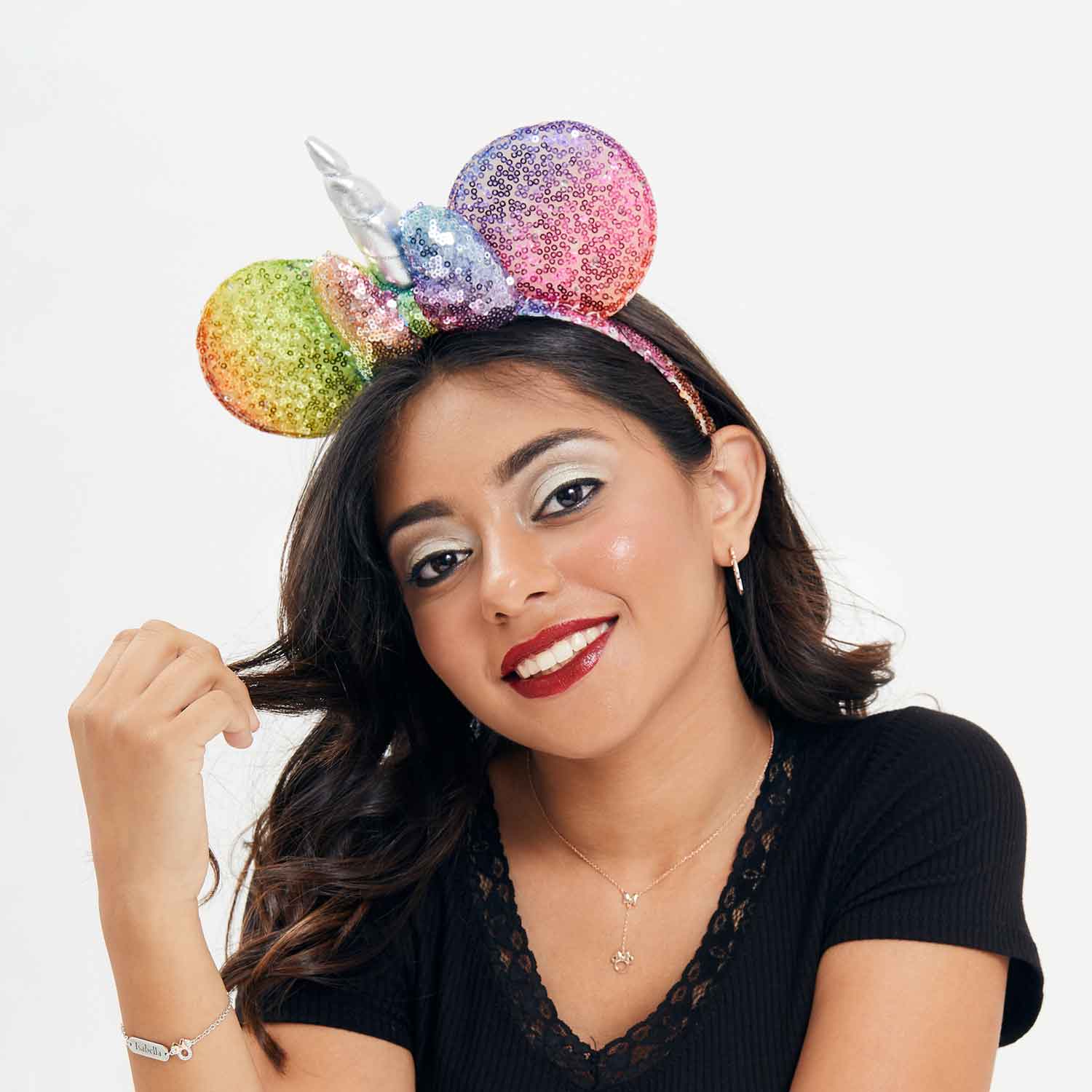 Disney Mickey and Minnie Mouse Ears Headband Set