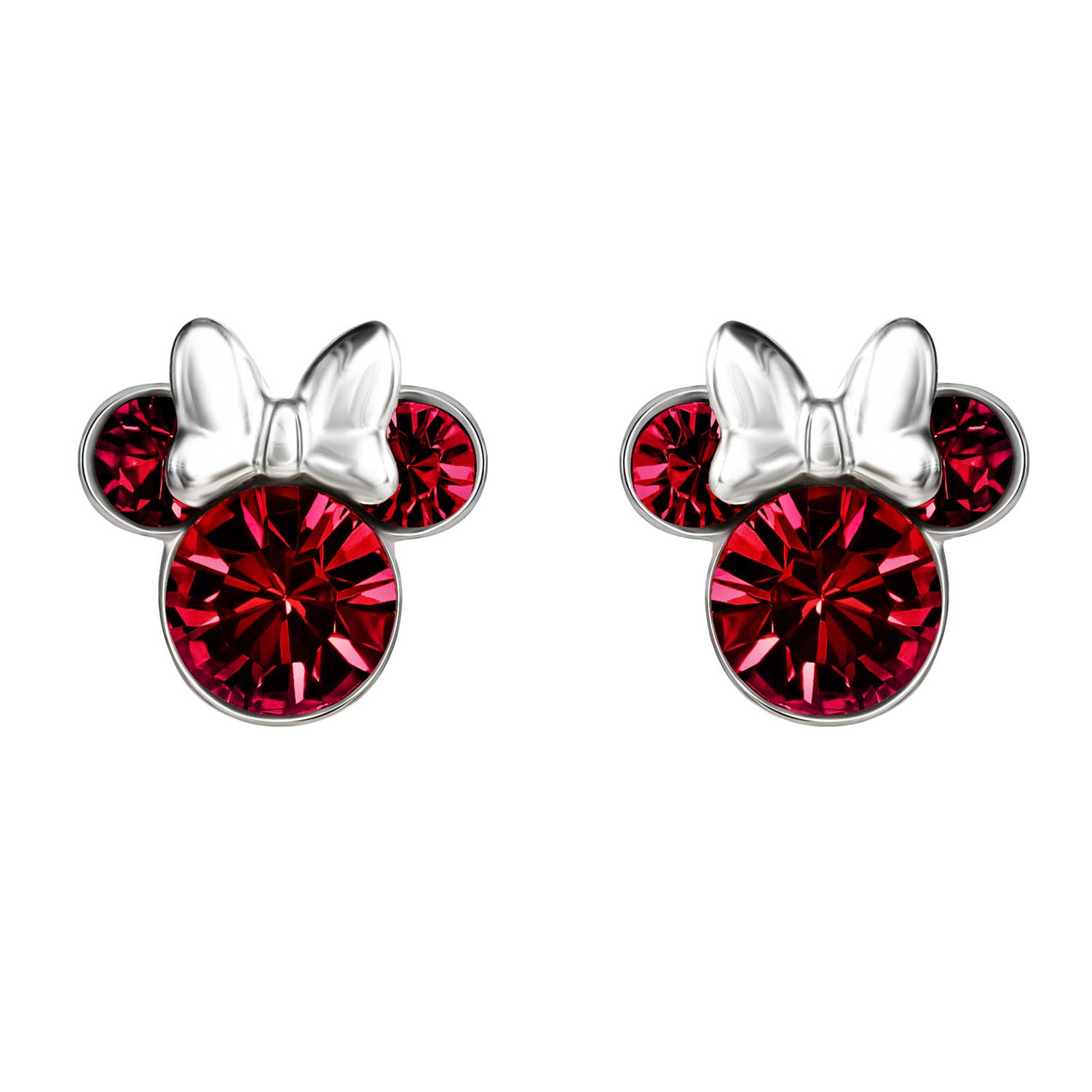 Minnie Mouse Birthstone Earrings 10K Gold Stud