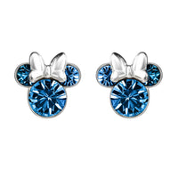 Disney Minnie Mouse Sterling Silver Birthstone Stud Earrings