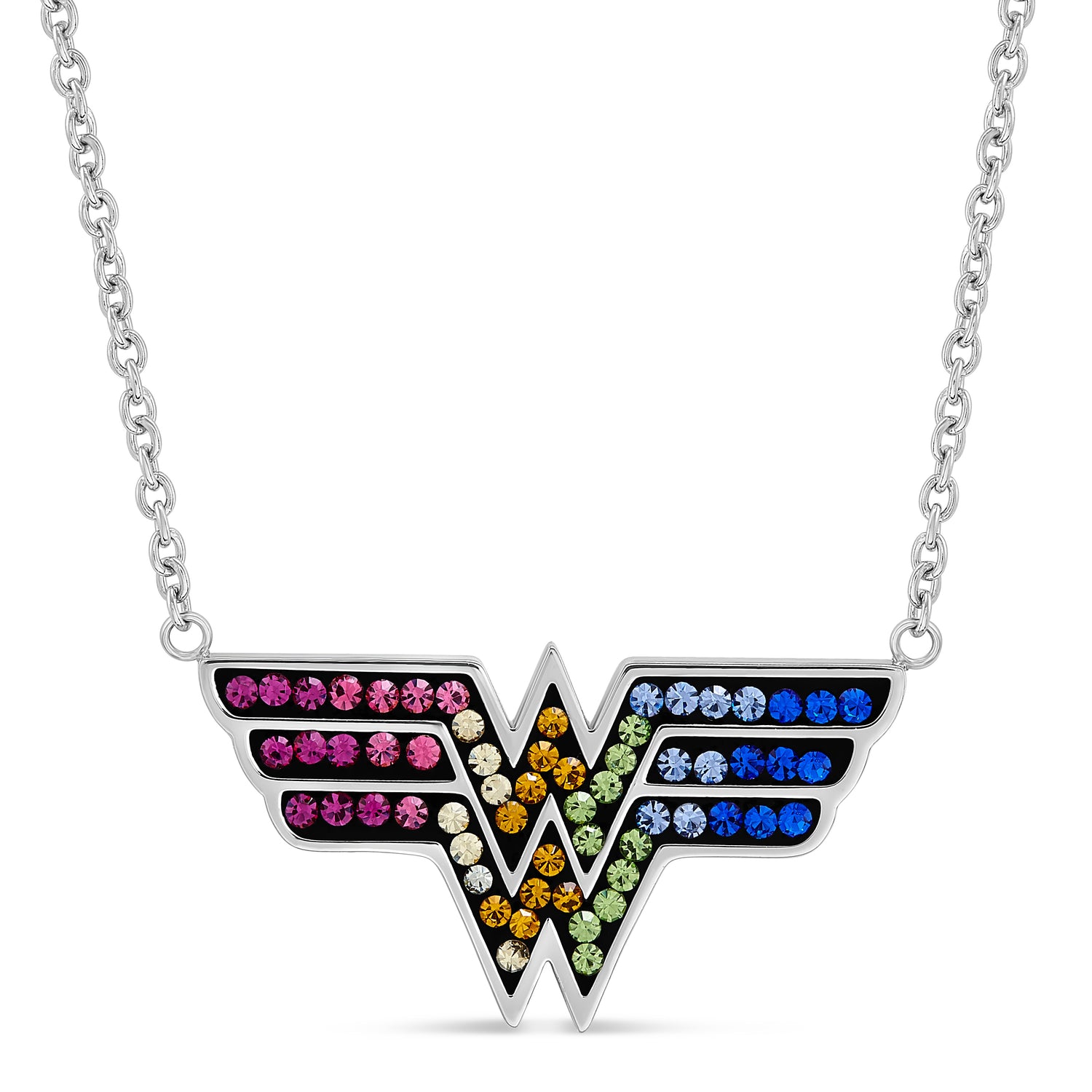 DC Comics Rainbow Wonder Woman Logo Necklace - Sallyrose