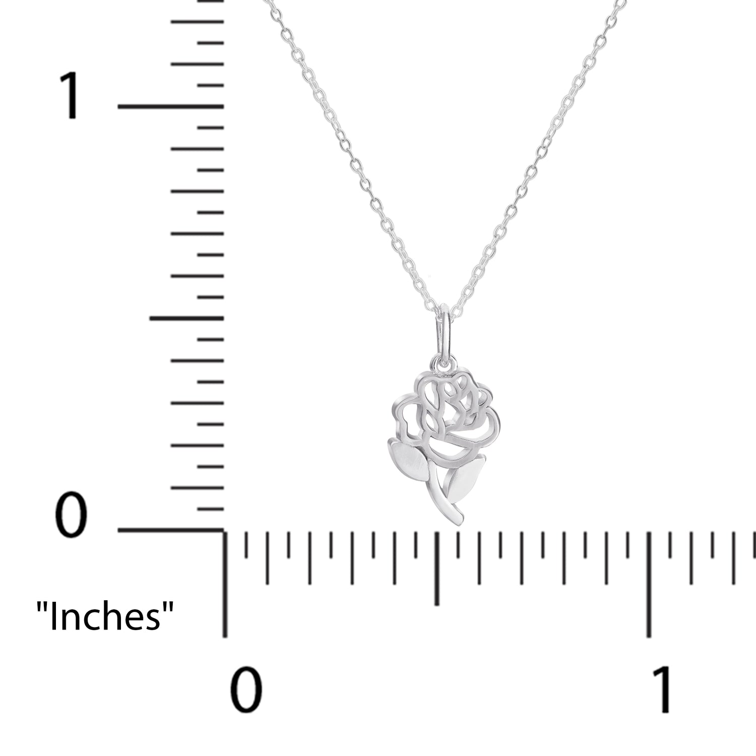 Disney Princess Beauty and the Beast Sterling Silver  Rose Necklace - Sallyrose