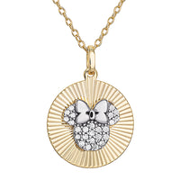 Disney Minnie Mouse Cubic Zirconia Disc Pendant Necklace - Sallyrose
