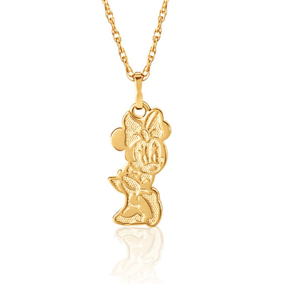 Disney 14K Gold Minnie Mouse Pendant Necklace - Sallyrose