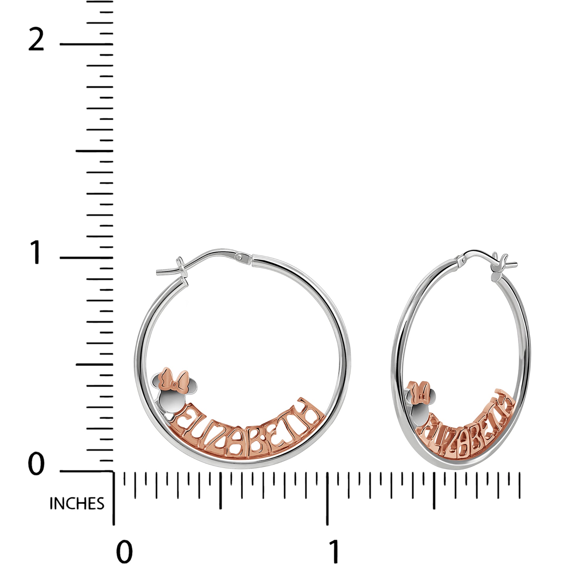 Disney Minnie Mouse Name Hoop Earrings