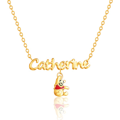 Winnie The Pooh Dangling Personalized Necklace