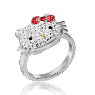 Hello Kitty Silver Sparkle Ring