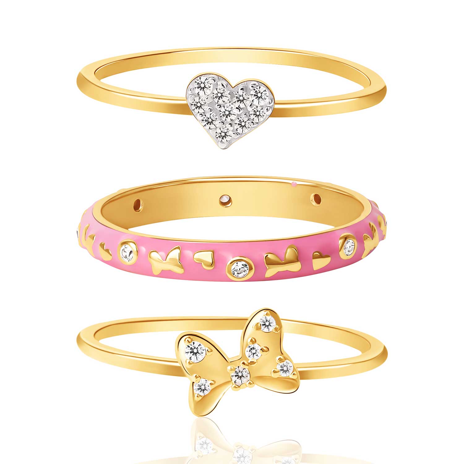 Minnie Ring Disney Minnie Mouse Stackable Ring Trio Set | Sally Rose