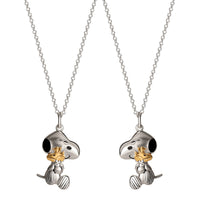 Peanuts Snoopy Friends Forever Sterling Silver Necklace Set