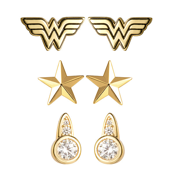 DC Comics Wonder Woman Stud Earring Set - Sallyrose