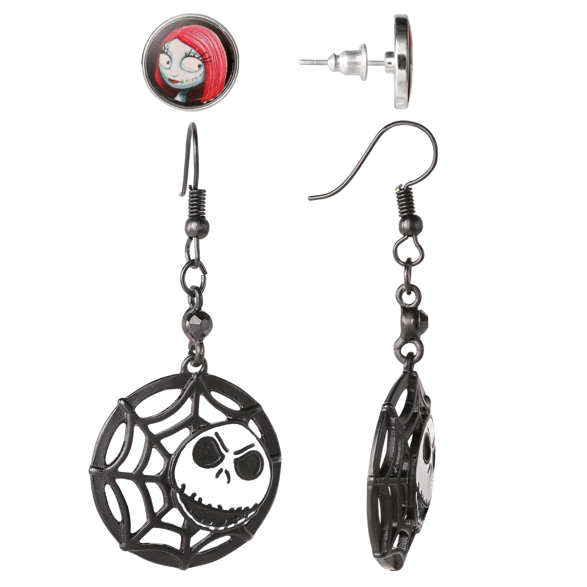 Disney The Nightmare Before Christmas Jack and Sally Earring Set