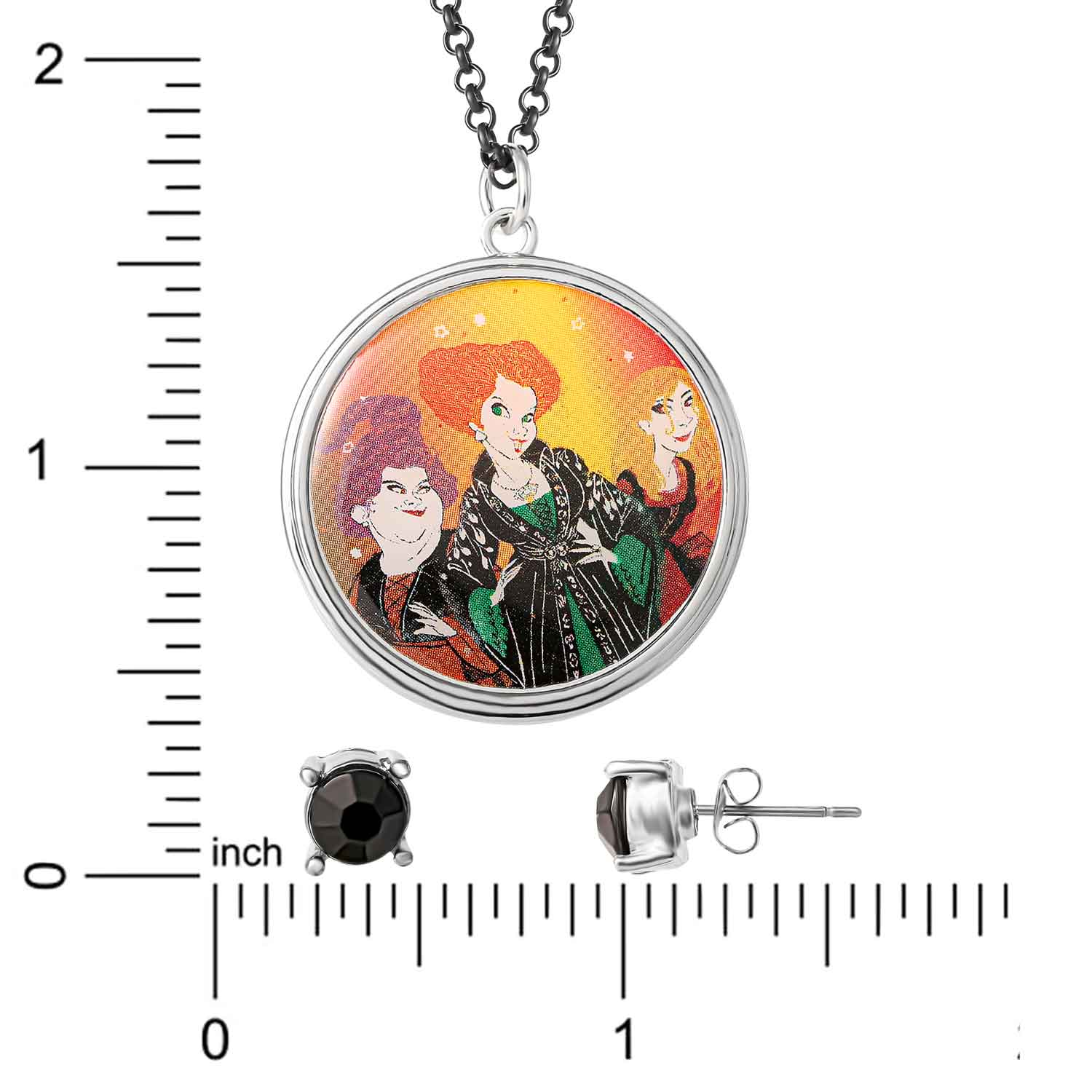 Disney Hocus Pocus Earrings and Necklace Set