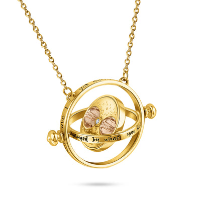Harry Potter Hermione Time Travel Magical Hourglass Rotating Necklace