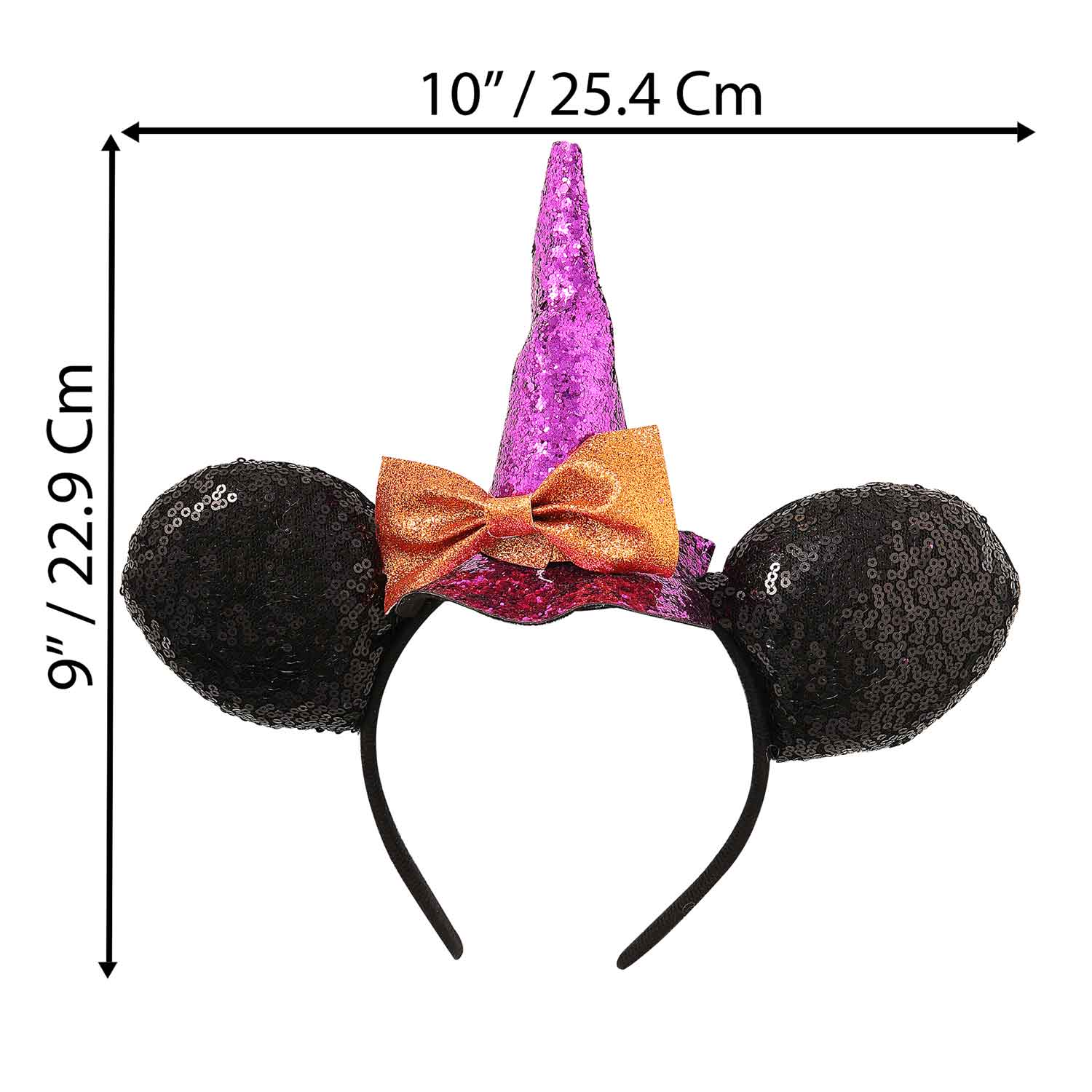 Disney Minnie Mouse Witch Hat Halloween Headband